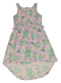 Svetloružové šaty s lístečky INFINITY