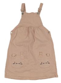 Pudrové rifľové šaty so zajíčky/kapsami George