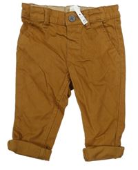 Nové - bronzové chino plátěné kalhoty H&M