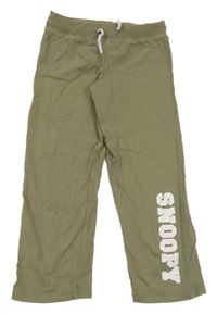 Khaki tepláky s nápisem - Snoopy H&M