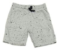 Světlešedo-černé melírované skvrnité kraťasy H&M