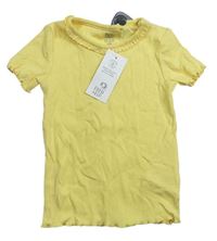 Žlté rebrované tričko F&F