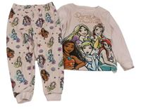 Světlerůžové plyšové pyžamo s Disney princeznami George