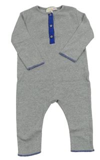 Šedý melírovaný žebrovaný overal s knoflíky Zara