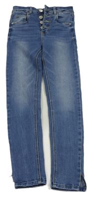 Modré high waist skinny rifle Page One Young