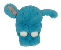 Azurová chlpatá kabelka - králik