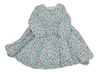 Nové - Bílé květované bavlněné šaty M&S