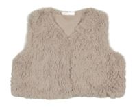 Pudrová kožušinová podšitá vesta Next