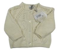 Nové - Krémový propínací svetr Absorba