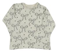 Bílé triko s mašlemi a srdíčky Matalan