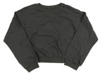 Antracitová crop mikina Next