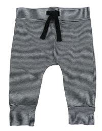 Černo-bílé pruhované lehké tepláky George