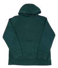 Tmavozelená mikina s nápisom a kapucňou George