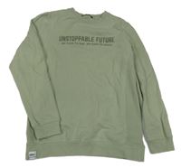 Zelenošedá mikina s nápisom George