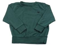 Tmavozelená mikina s výšivkou Next