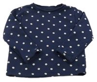 Tmavomodrá bodkovaná á mikina F&F