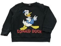 Čierna mikina s Donaldem Disney