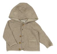 Hnedý prepínaci sveter s kapucňou Lupilu