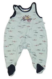 Světlemodré dupačky s autami Liegelind