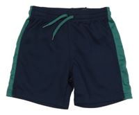 Tmavomodro-zelené športové kraťasy H&M