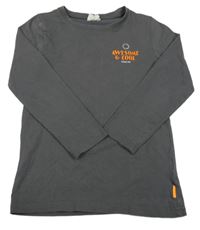 Tmavošedé triko s nápisem Jonas Nielsen