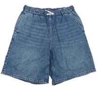 Modré teplákové riflové kraťasy H&M