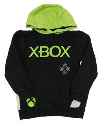 Černo-limetková mikina s logem X-box a kapucí George