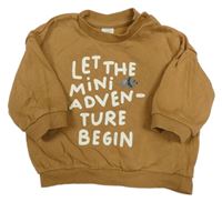 Hnedá mikina s nápisom H&M