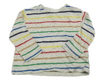 Šedo-barevné pruhované triko Zara