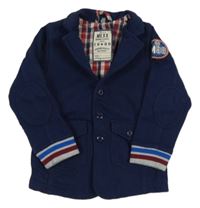 Tmavomodré teplákové sako s vreckami Mexx