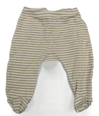 Bílo-béžové pruhované polodupky Benetton