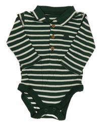 Zeleno-bílé pruhované body s límečkem Nutmeg