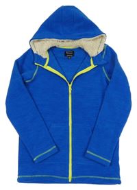 Modrá fleecová funkční propínací mikina s kapucí Mountain Warehouse