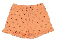 Neónově oranžové teplákové kraťasy s palmami George