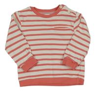 Bielo-ružová pruhovaná mikina John Lewis