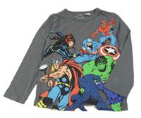 Šedé triko s Marvel H&M