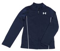 Tmavomodrá športová funkčná prepínaci mikina s logom Under Armour
