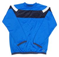 Modro-tmavomodrá sportovní funkční mikina Puma