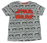 Sivé melírované tričko so Stormtroopery - Star Wars zn. George