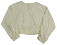 Biela crop mikina Next