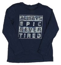 Tmavomodré triko s nápisy George