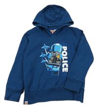 Tmavomodrá mikina s figurkou a kapucí - Lego