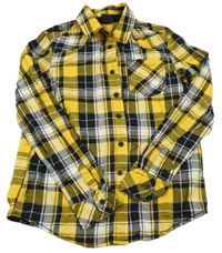 Žluto-bílo-černá kostkovaná košile Chapter young