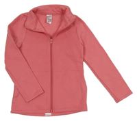 Růžová propínací thermo mikina Decathlon
