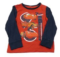 Červeno-tmavomodré triko - Autá C&A