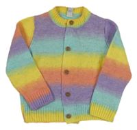 Farebný pruhovaný prepínaci sveter Tu