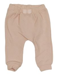 Svetloružové rebrované tepláky s mašlou Baker