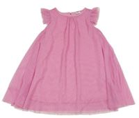 Ružové tylové trblietavé šaty Kiki&Koko