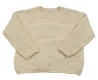Béžový rebrovaný žinylkový sveter Topolino