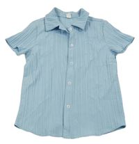 Světlemodrá žebrovaná halenka Shein